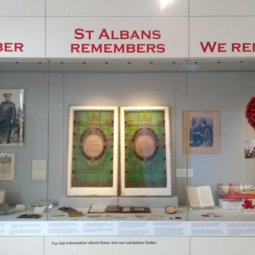 St Albans Legacy exhibition cases