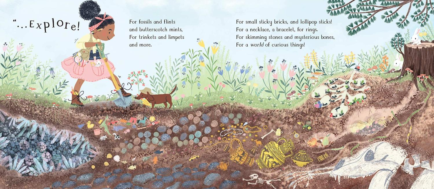 Illustration of Lily digging 