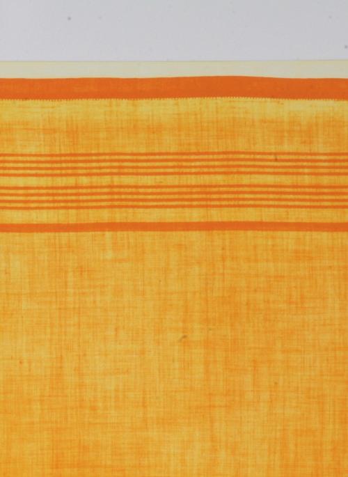 Print on tones of orange, made from a handkerchief