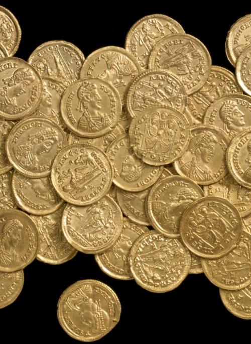 hoard of gold coins