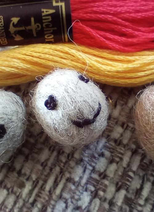 felted potatoes