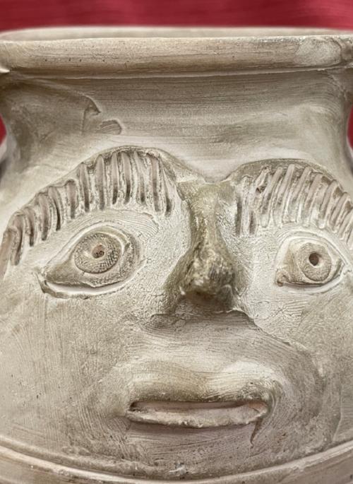 Roman face pot